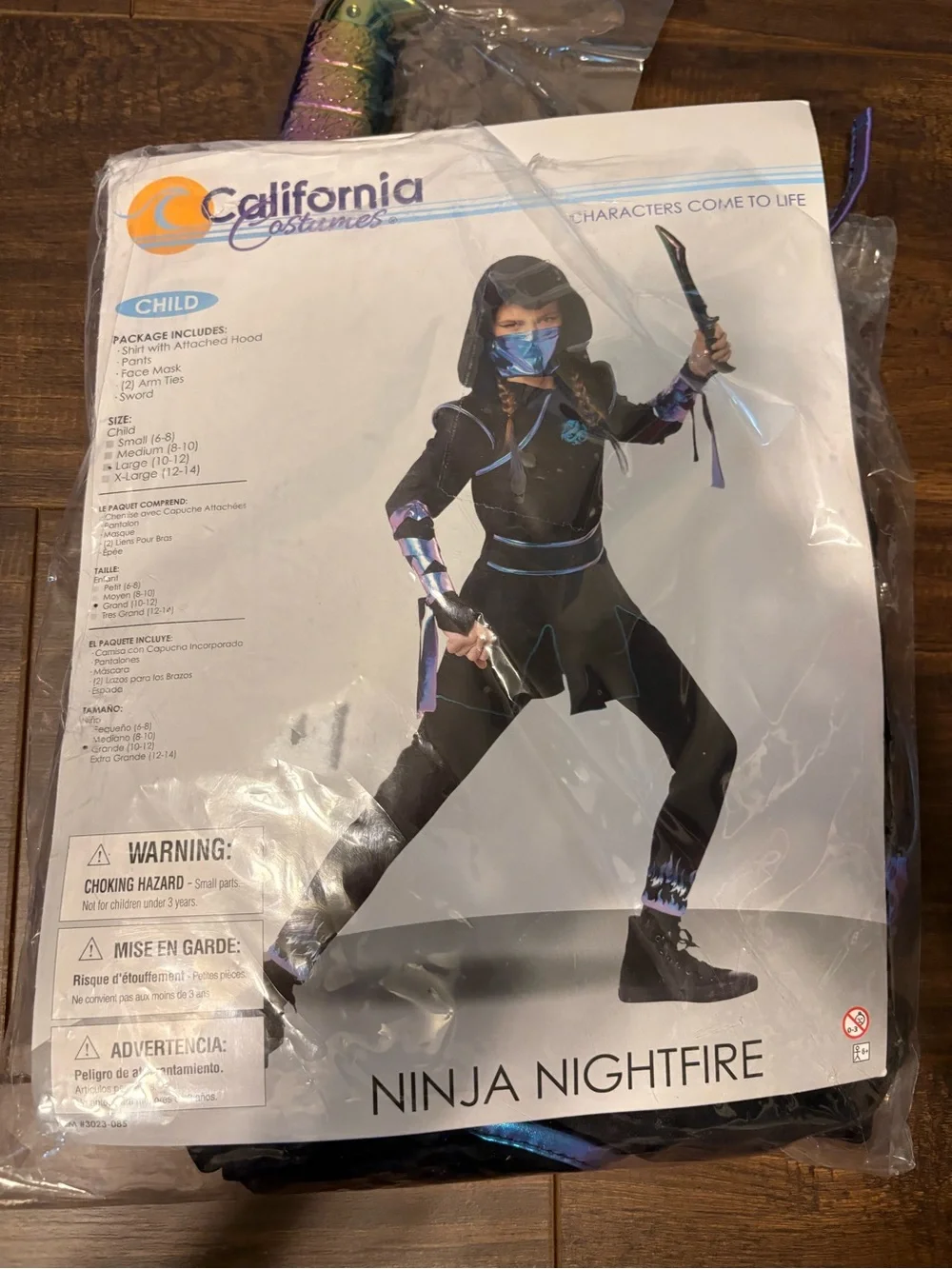 California Costumes Child Black and Purple Ninja Costume 10-12